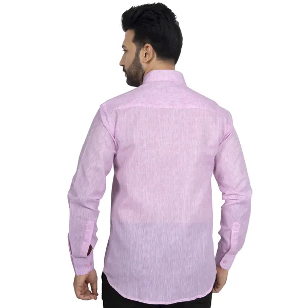 Baby_Pink_Cotton_Linen_Blend__Shirt_For_Men