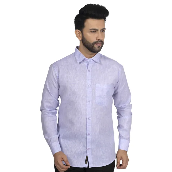 Lavender_Cotton_Linen_Blend__Shirt_For_Men