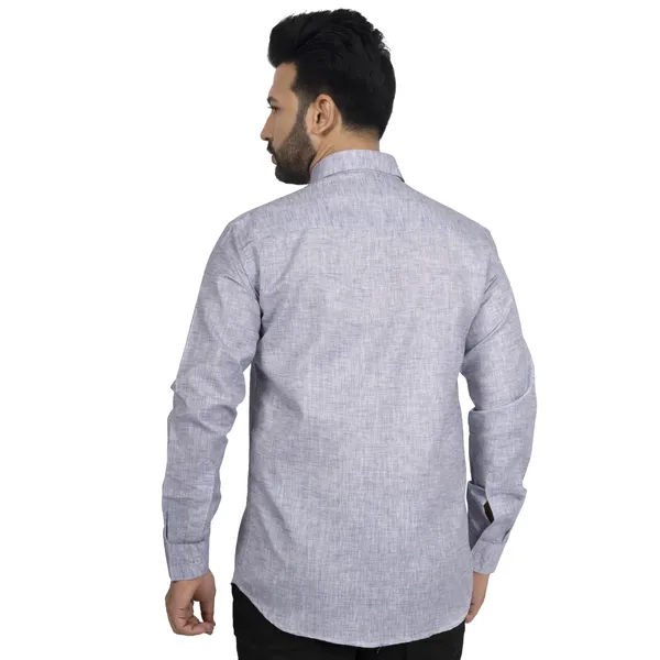 Ash_Grey_Cotton_Linen_Blend__Shirt_For_Men