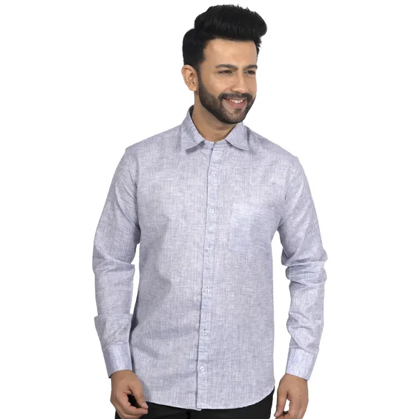 Ash_Grey_Cotton_Linen_Blend__Shirt_For_Men