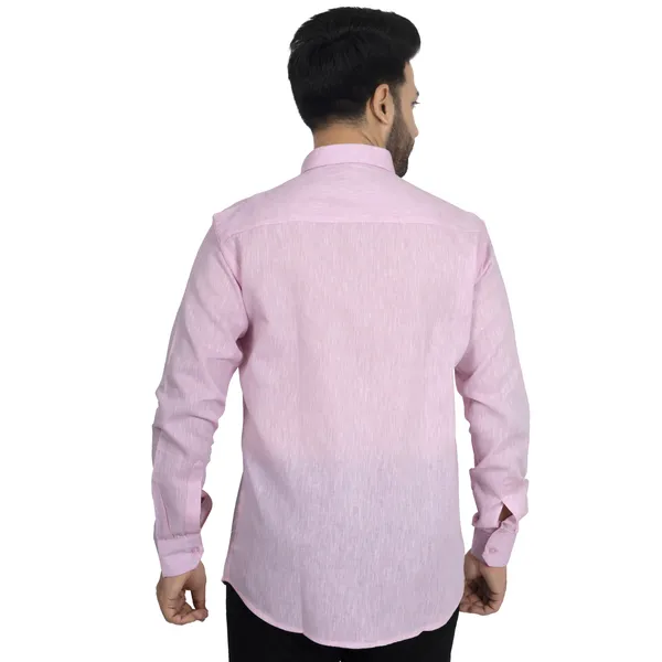 Pink_Pure_Linen__Shirt_For_Men