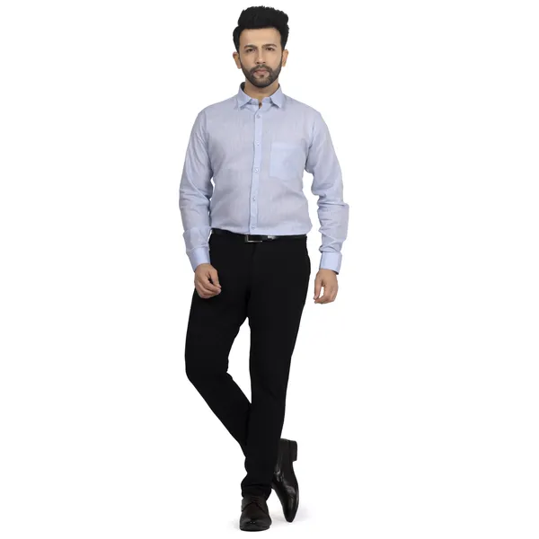 Light_Blue_Pure_Linen__Shirt_For_Men