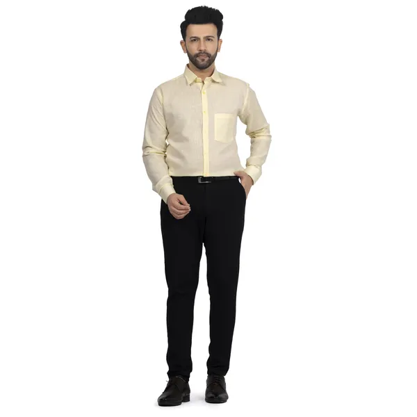 Pastel_Yellow_Pure_Linen__Shirt_For_Men