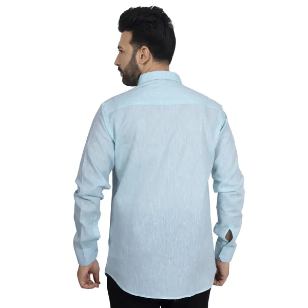 Sky_Blue_Linen_Casual_Shirt_For_Men