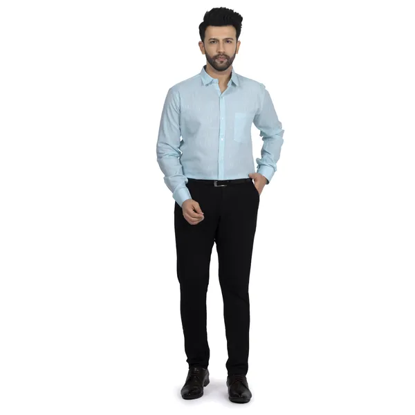 Sky_Blue_Linen_Casual_Shirt_For_Men