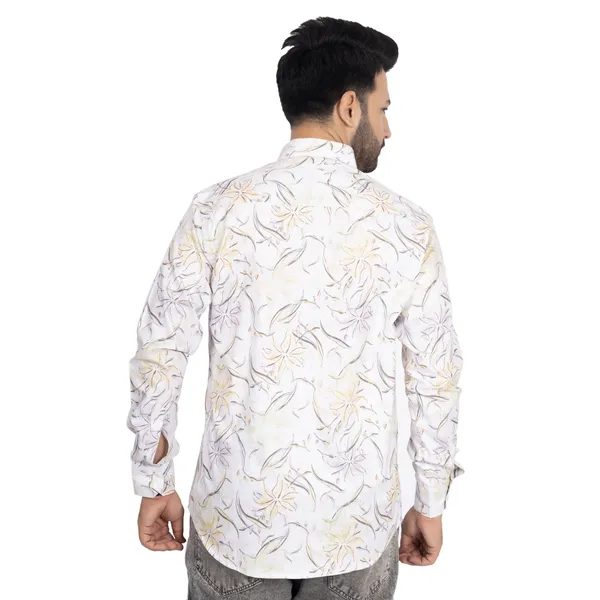 White_Cotton_Linen_Blend__Shirt_For_Men