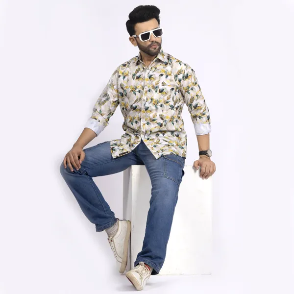 Beige_Cotton_Linen_Blend__Shirt_For_Men