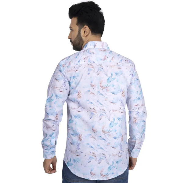 Light_Blue_Cotton_Linen_Blend__Shirt_For_Men