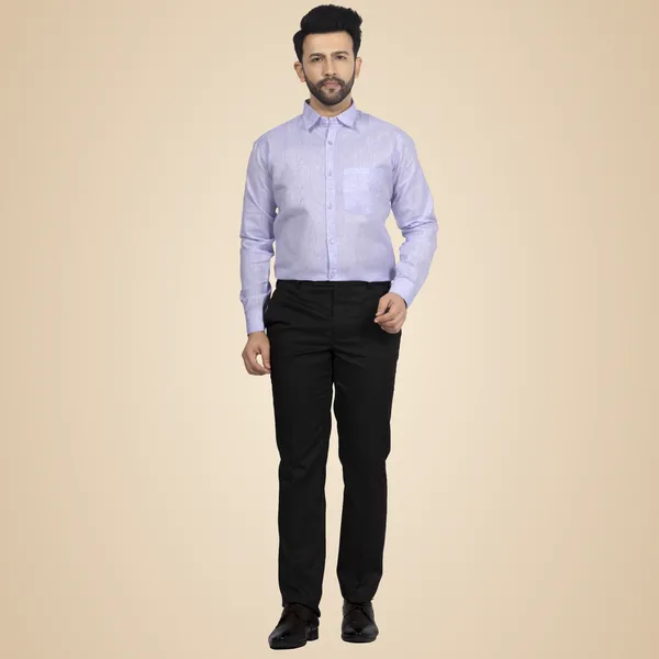 Lavender_Cotton_Linen_Blend__Shirt_For_Men