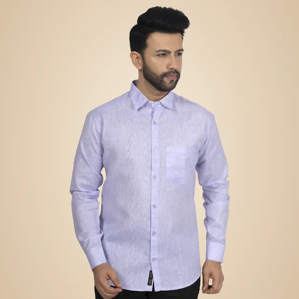 Lavender_Cotton_Linen_Blend__Shirt_For_Men