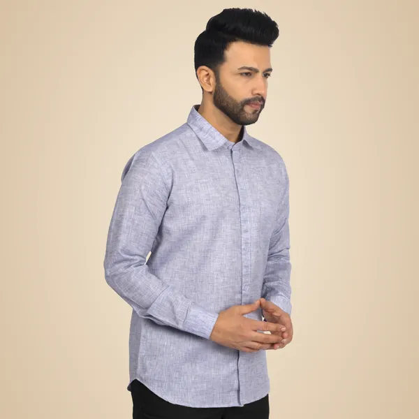 Ash_Grey_Cotton_Linen_Blend__Shirt_For_Men