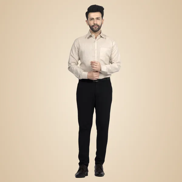 Light_Beige_Pure_Linen__Shirt_For_Men