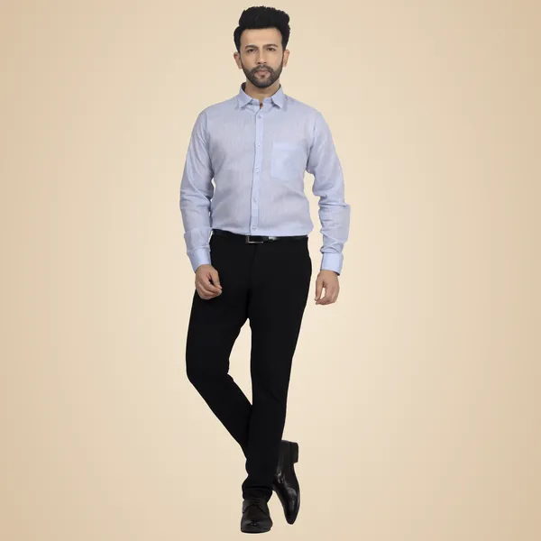 Light_Blue_Pure_Linen__Shirt_For_Men