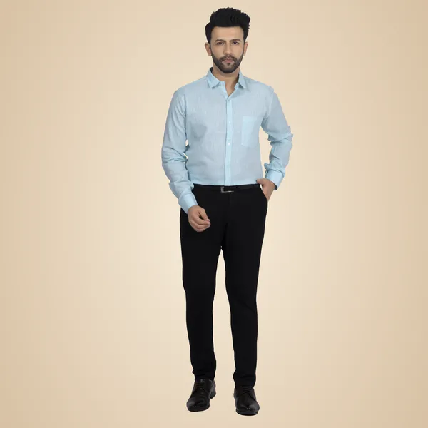 Sky_Blue_Linen_Casual_Shirt_For_Men