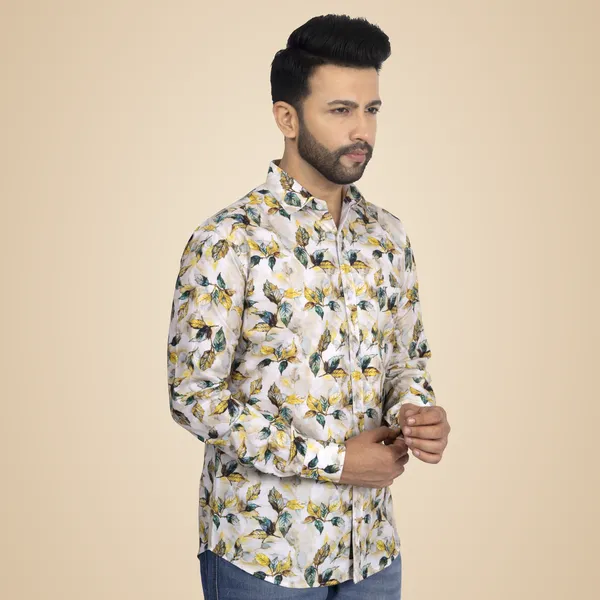 Beige_Cotton_Linen_Blend__Shirt_For_Men