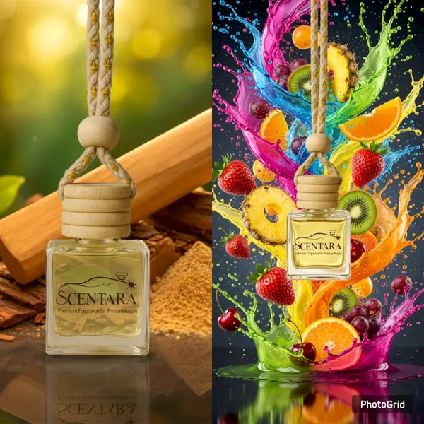 Combo-_"Tutti_Frutti"_&_"Sandalwood_Aura"_Liquid_Car_Freshener/Perfume_