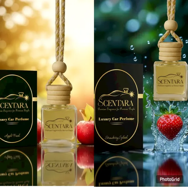 Combo-_"Apple_Fresh"_&_"Strawberry_Splash"_liquid_Car_Freshener/Perfume