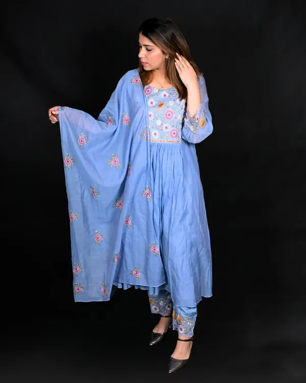 Blue_Elegant_Design_Mul_Chanderi_Suit_Set_For_Women