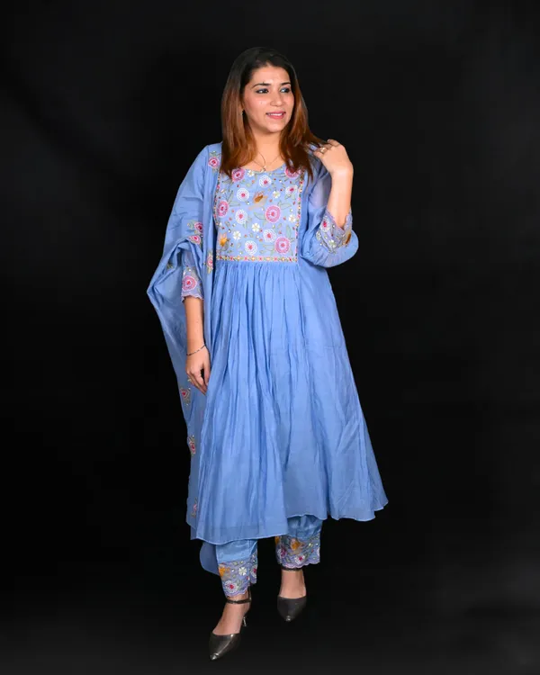 Blue_Elegant_Design_Mul_Chanderi_Suit_Set_For_Women