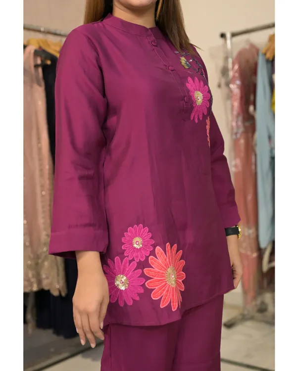 Purple_Elegant_Design_Pure_Cotton_Silk_Co-Ord_Set_For_Women