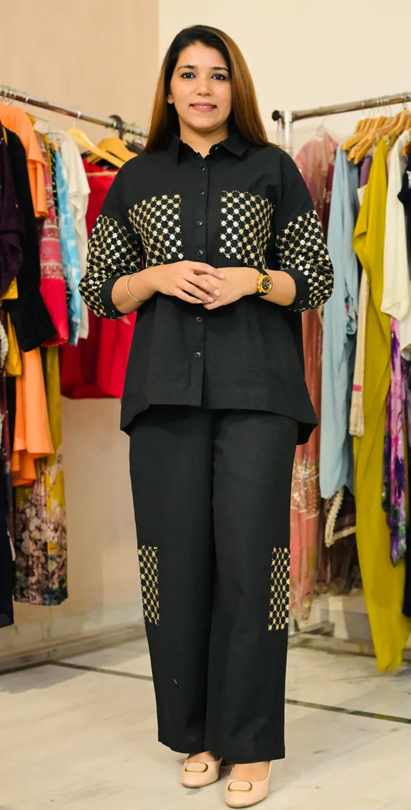 Black_Elegant_Design_Cotton_Co-Ord_Set_For_Women