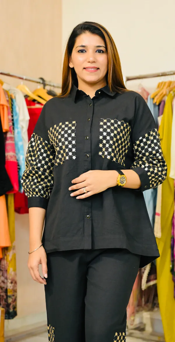 Black_Elegant_Design_Cotton_Co-Ord_Set_For_Women