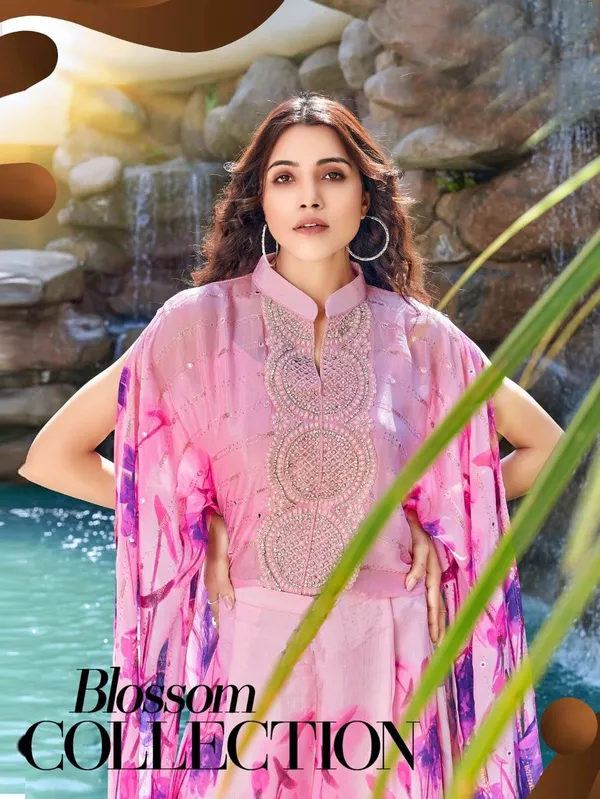 Pink_Elegant_Design_Premium_Pink_Chiffon_3-Piece_Set_For_Women