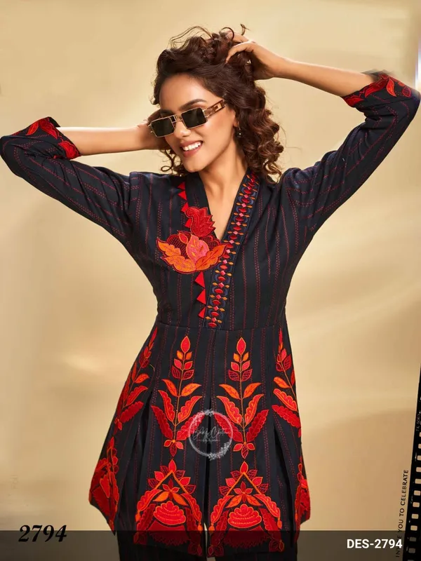 Black_Elegant_Design_Cotton_Dress_For_Women