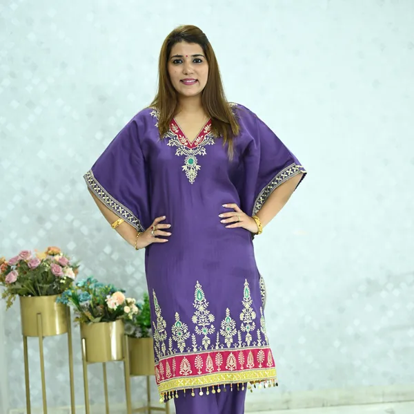 Blue_Elegant_Design_Cotton_Kaftan_Co-Ord_Sets_For_Women