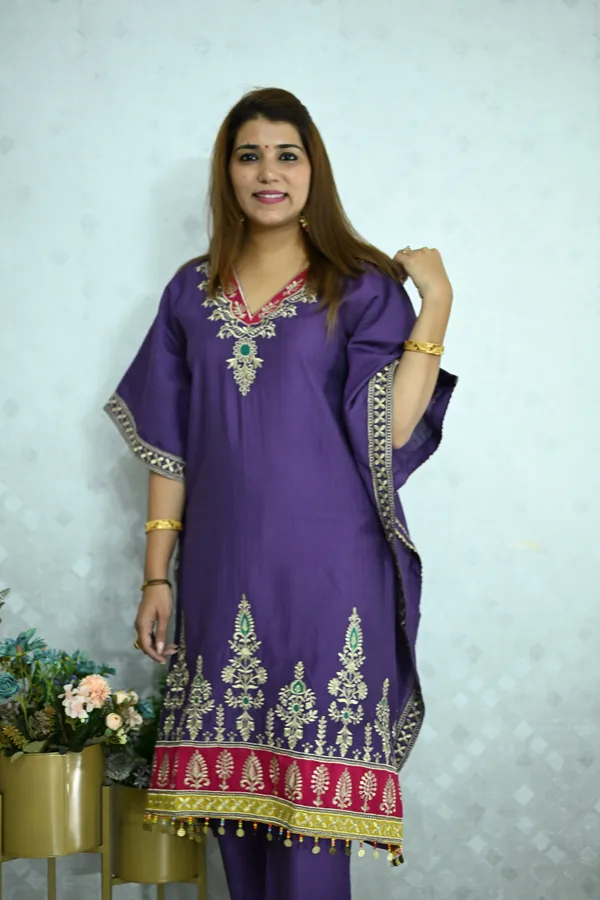 Blue_Elegant_Design_Cotton_Kaftan_Co-Ord_Sets_For_Women