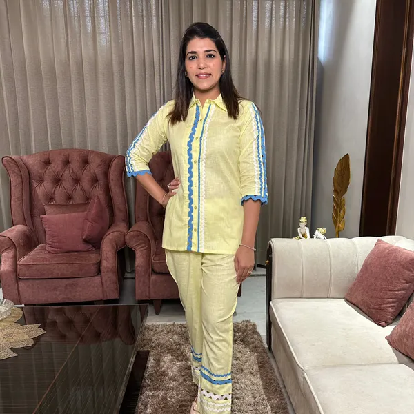 Yellow_Elegant_Design_Linen_Co-Ord_Set_For_Women