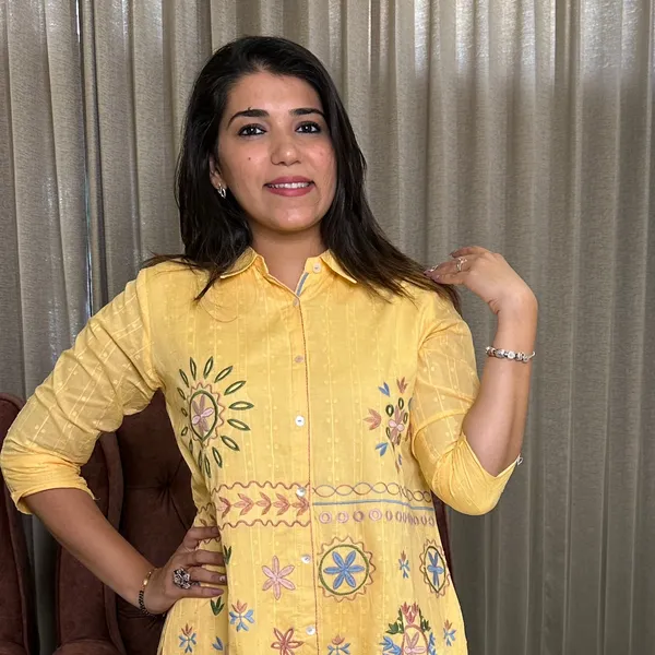 Yellow_Elegant_Design_Cotton_Co-Ord_Set_For_Women