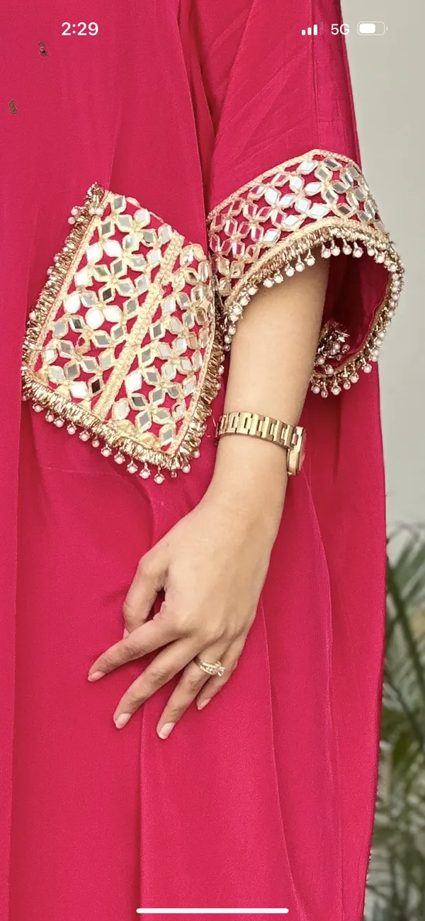 Pink_Elegant_Design_Custom_Cotton_Kaftan_For_Women