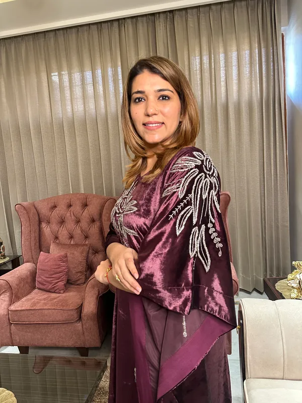 Velvet_kaftan_coord_set