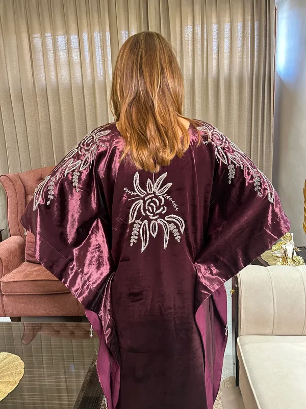 Velvet_kaftan_coord_set