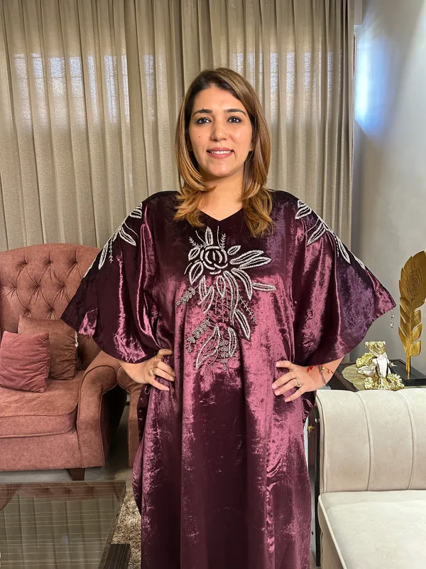 Velvet_kaftan_coord_set
