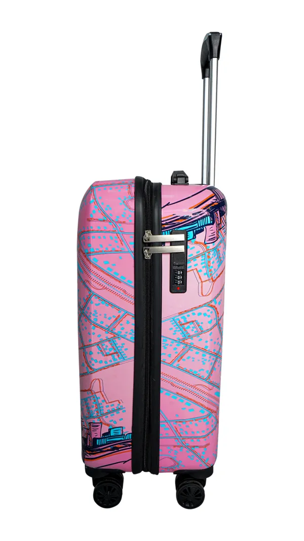 Pink__Polycarbonate_Cabin_Luggage_For_Comfortable_Travel