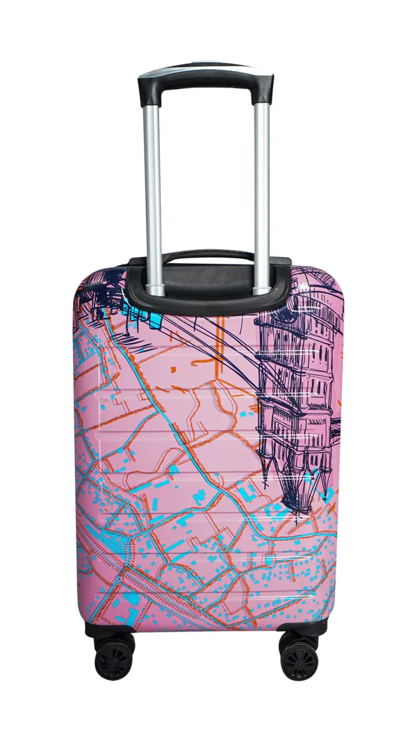 Pink__Polycarbonate_Cabin_Luggage_For_Comfortable_Travel
