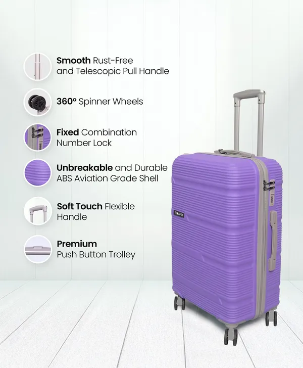 Purple_Acrylonitrile_Butadiene_Styrene_Solid_Check-In_Suitcase_For_Men_&_Women