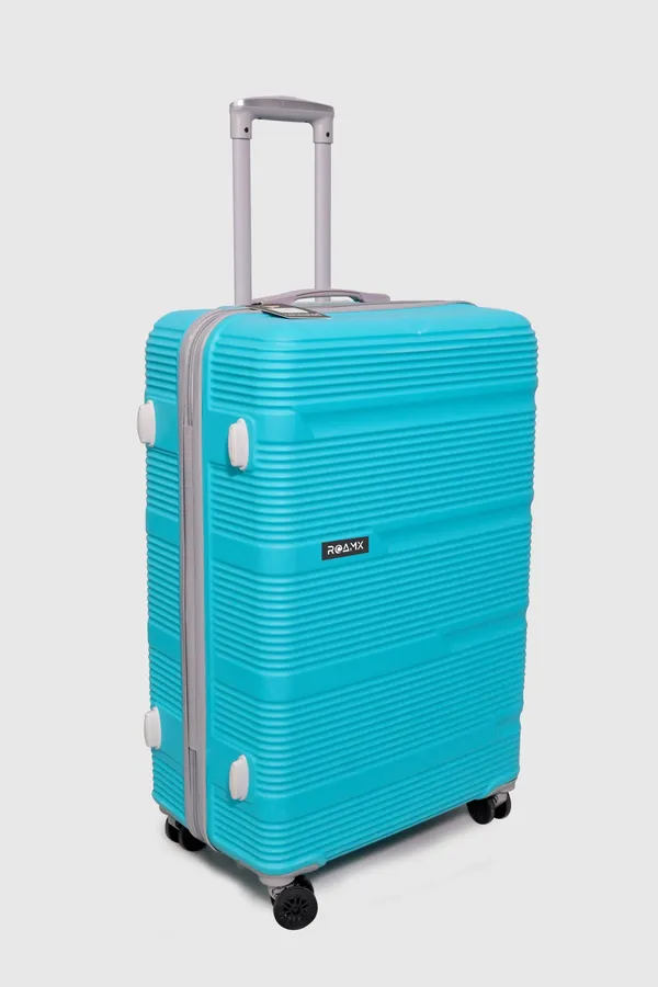 Teal_Acrylonitrile_Butadiene_Styrene_Solid_Check-In_Suitcase_For_Men_&_Women