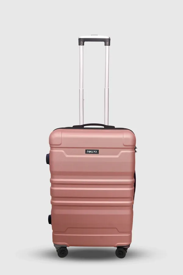 Peach_Acrylonitrile_Butadiene_Styrene_Striped_Check-In_Suitcase_For_Men_&_Women