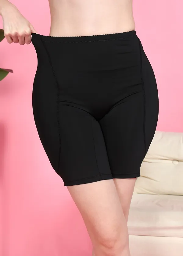 Black_Solid_Nylon_Shaper_Brief_For_Women