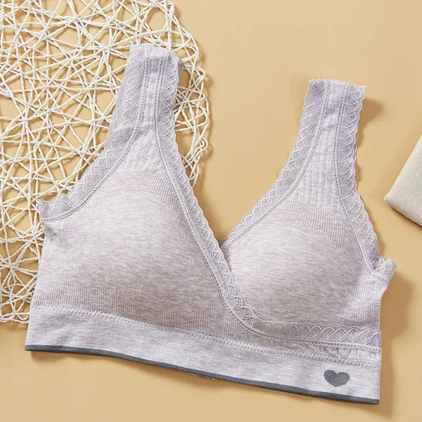 Light_Purple_Nylon,_Cotton,_Elastane_Wirefree_Crossback_Full_Coverage_Maternity/Nursing_Bra_For_Women