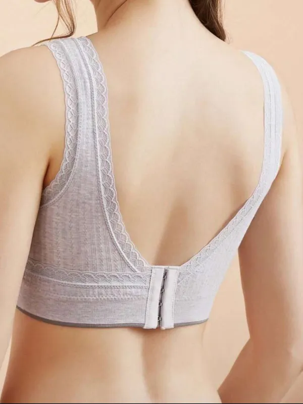 Light_Purple_Nylon,_Cotton,_Elastane_Wirefree_Crossback_Full_Coverage_Maternity/Nursing_Bra_For_Women