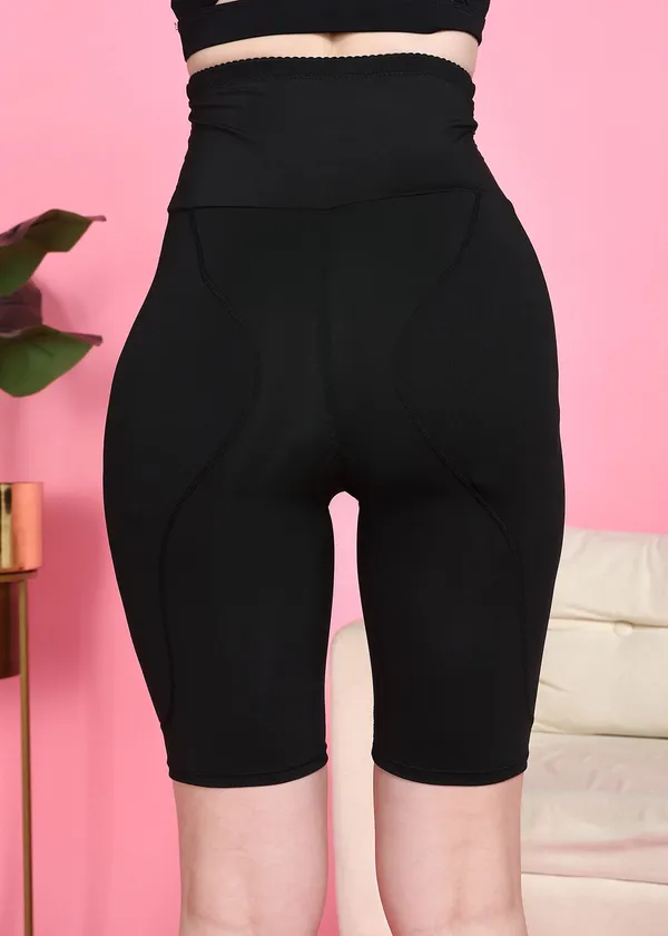 Black_Solid_Nylon_Shaper_Brief_For_Women