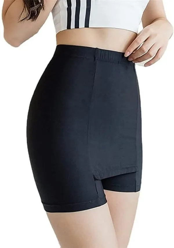 Black_Double-Layer_Front_Crotch_Ice_Silk_Safety_Shorts