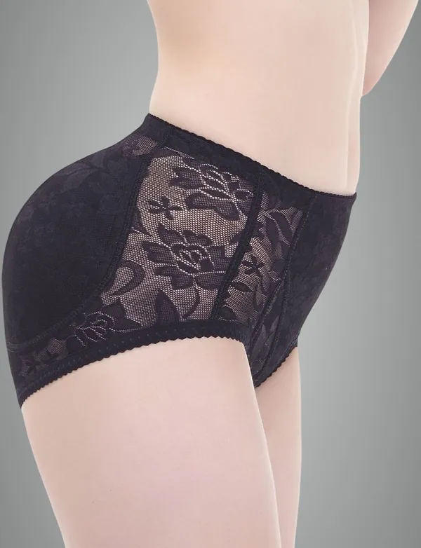 Black_Solid_Cotton_Body_Shaper_For_Women