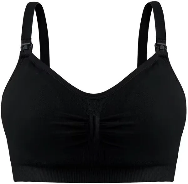 Black_Nylon,_Polyester,_Cotton_Wirefree_Regular_Full_Coverage_Maternity/Nursing_Bra_For_Women