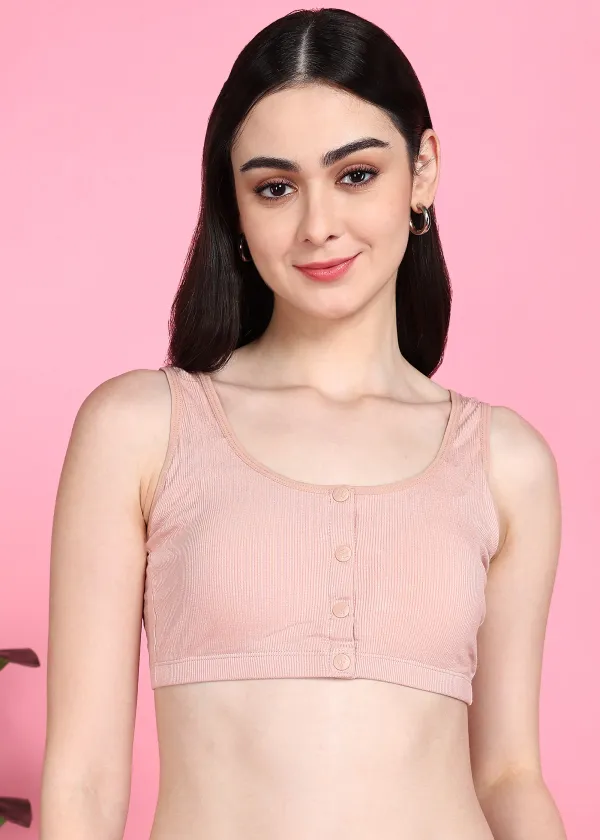 Pink_Nylon,_Polyester,_Cotton_Wirefree_Regular_Full_Coverage_Maternity/Nursing_Bra_For_Women