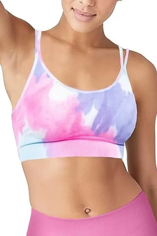 Multicolor_Nylon,_Polyester,_Cotton_Wirefree_Crossback_Full_Coverage_Sports_Bra_For_Women